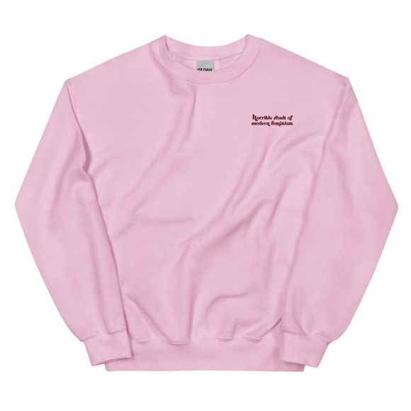 Pipe Dreams Pink Feminism Crewneck Sweatshirt - Picture 1 of 7